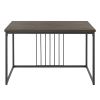 47.2" L Square Computer Desk - WALNUT & BLACK
