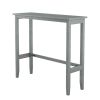 TOPMAX Farmhouse 48"Rectangular Wood Bar Height Dining Set Kitchen Breakfast Nook with 2 Chairs for Small Places,Gray