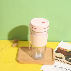 Portable multifunctional juicer (Color: pink)