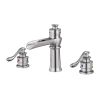8 in. Waterfall Widespread 2-Handle Bathroom Faucet With Supply Line in Spot Resist Brushed Nickel