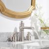 8 in. Waterfall Widespread 2-Handle Bathroom Faucet With Supply Line in Spot Resist Brushed Nickel