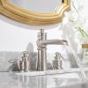 8 in. Waterfall Widespread 2-Handle Bathroom Faucet With Supply Line in Spot Resist Brushed Nickel
